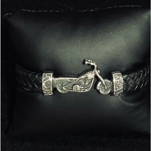 Stainless steel and leather bracelets for men women